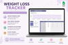 Weight Loss Tracker+90days Challenge Google Sheets Template