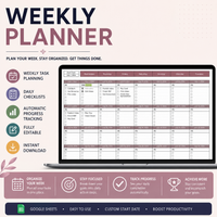 Weekly Planner Google Sheets Template